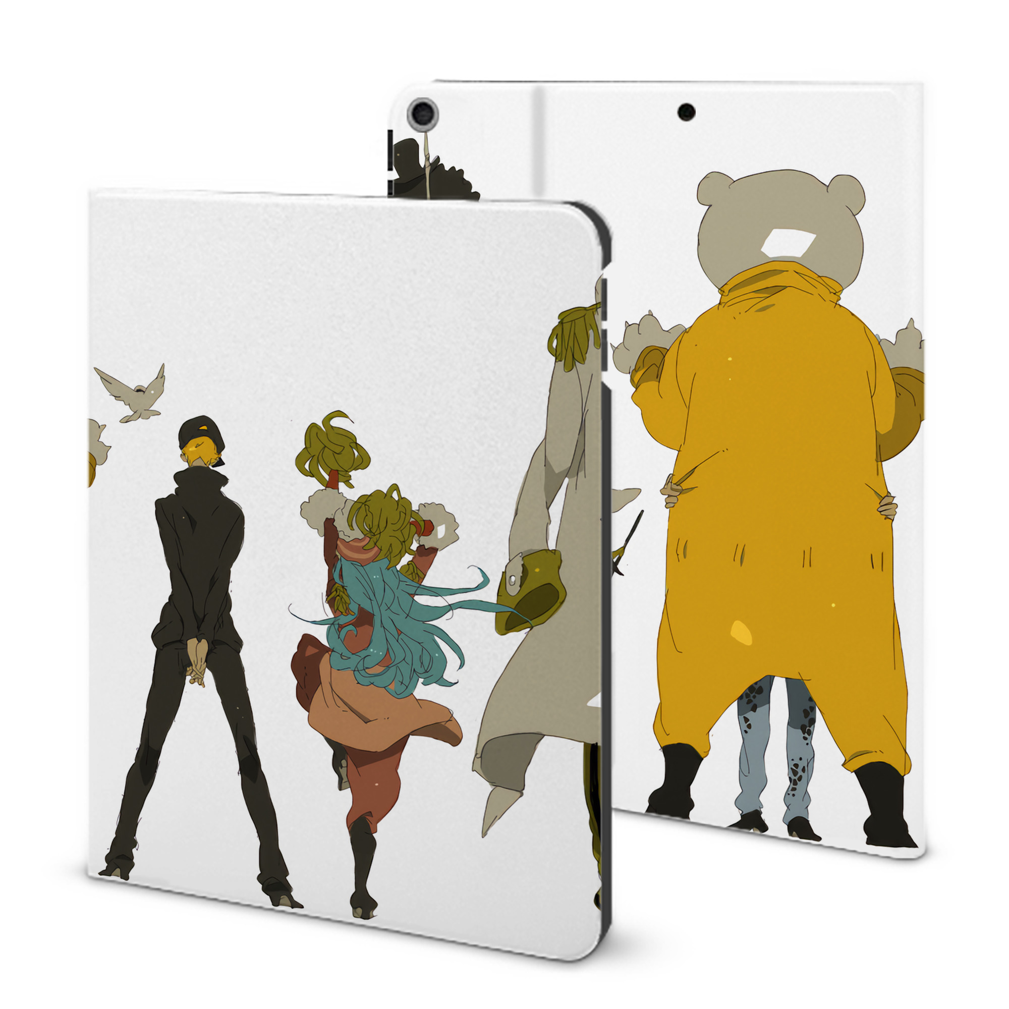 ワンピース ONE PIECE IPad ケース ブック型 PUレザー TPU 耐衝撃 軽量 薄型 ペン収納なし 全面保護 IPad 各モデル対応